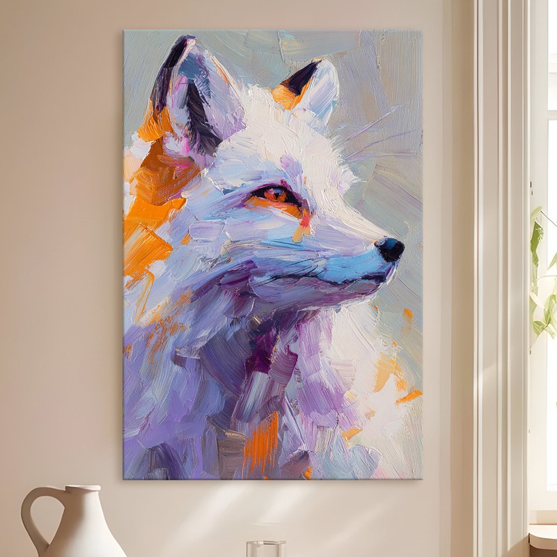 Violet Fox Gallery Wrapped Canvas Wall Painting