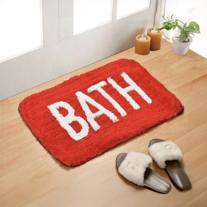 Aquora Anti Skid Bath Mat - Red - 60 x 40 cms