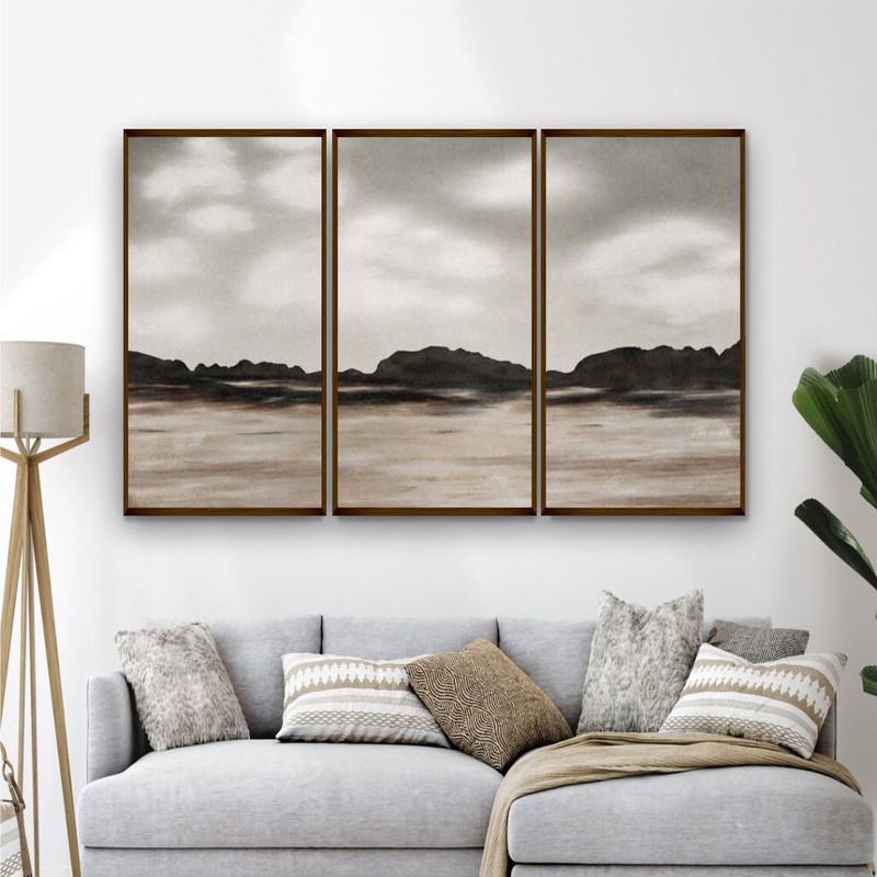 Planitia Canvas Wall Painting - Set of Three