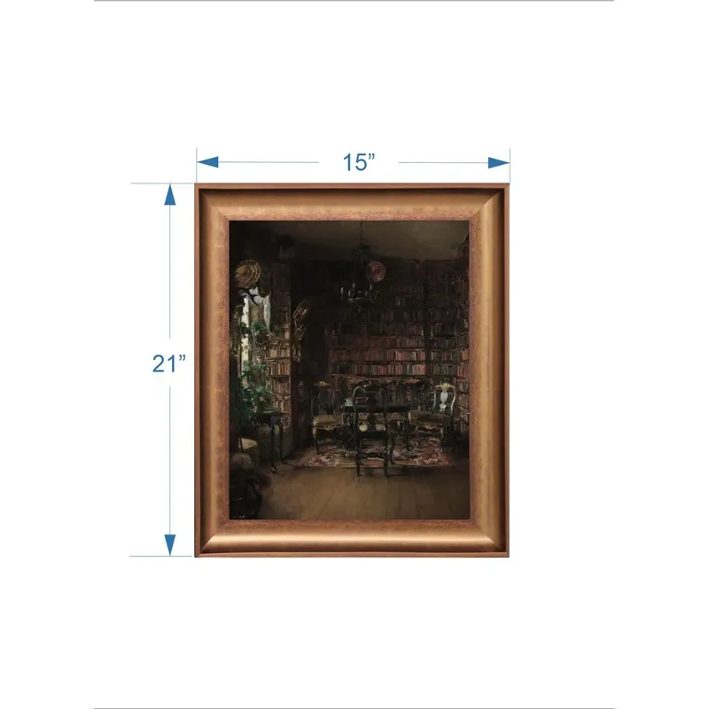 Framed wall painting shown with marked dimensions on the image