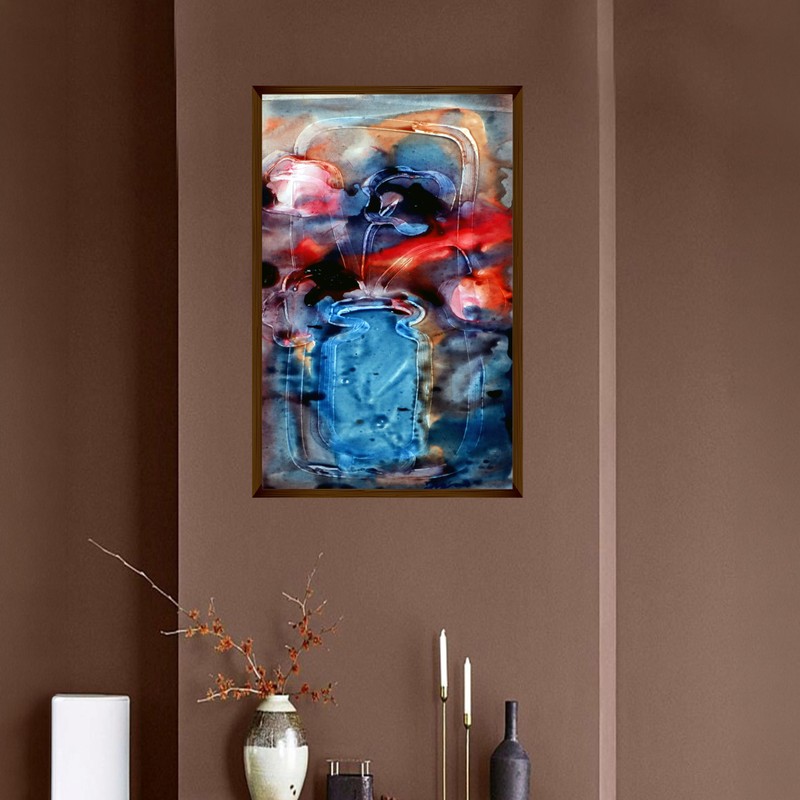 Chromatic Storm Canvas Wall Painting - Small