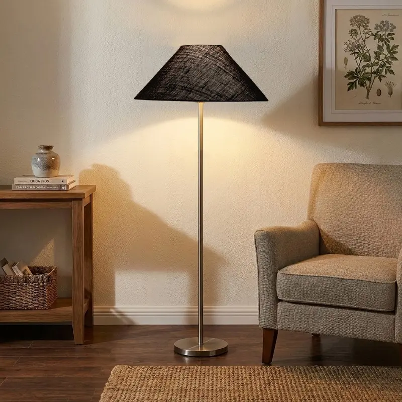 Shadow Weave Jute Floor Lamp
