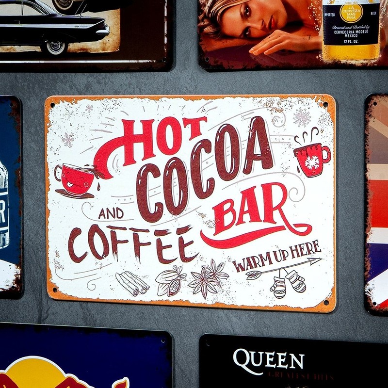 Hot Cocoa Bar Metal Wall Accent
