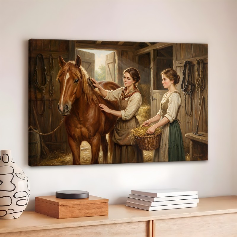 Barnyard Grace Canvas Wall Art - 380 GSM