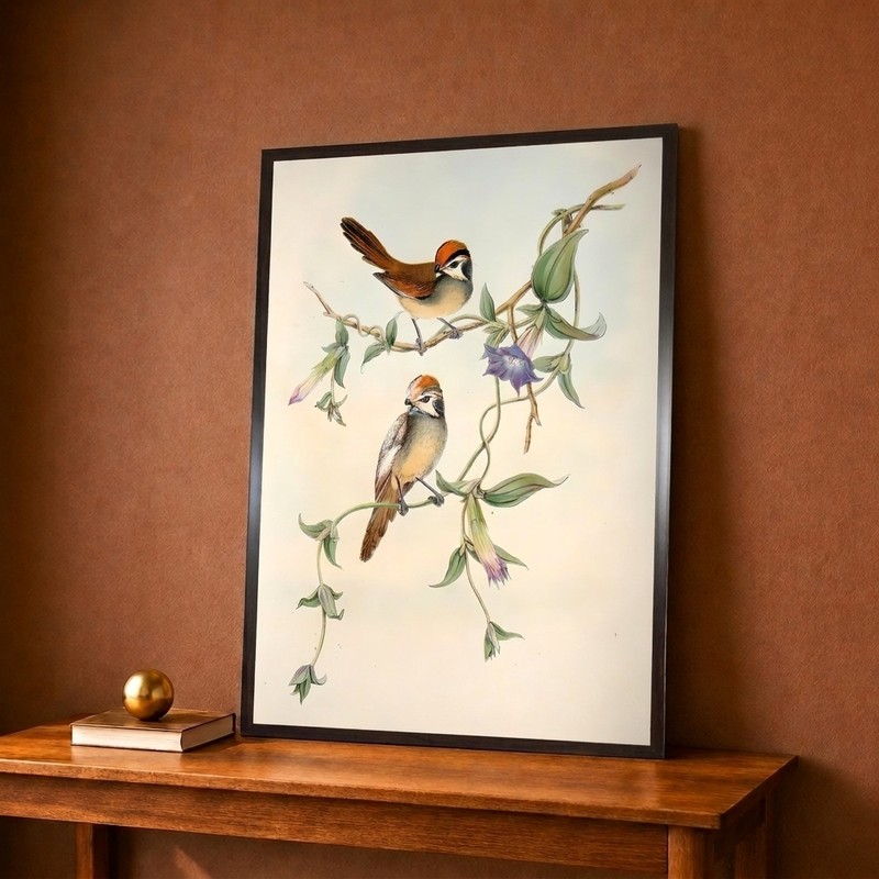 Songbird Branch Study Canvas Wall Painting