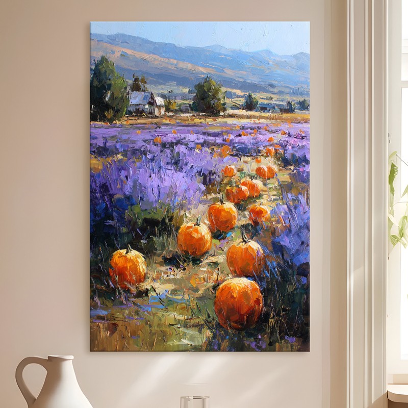 Pumpkin Patch Gallery Wrapped Canvas Wall Painting