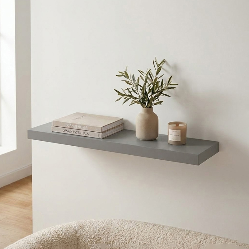 Graphite Loft Ledge MDF Shelves - Grey