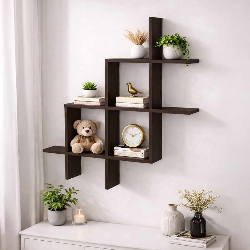 Shelfline MDF Wall Shelf - Brown