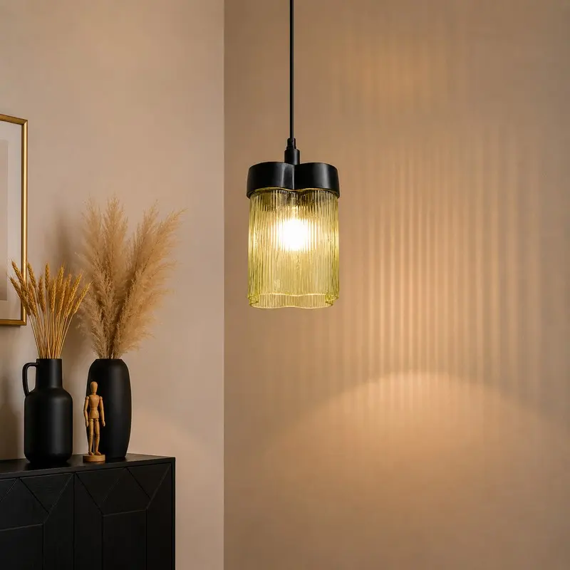 Sage Prism Glass Ceiling Lamp