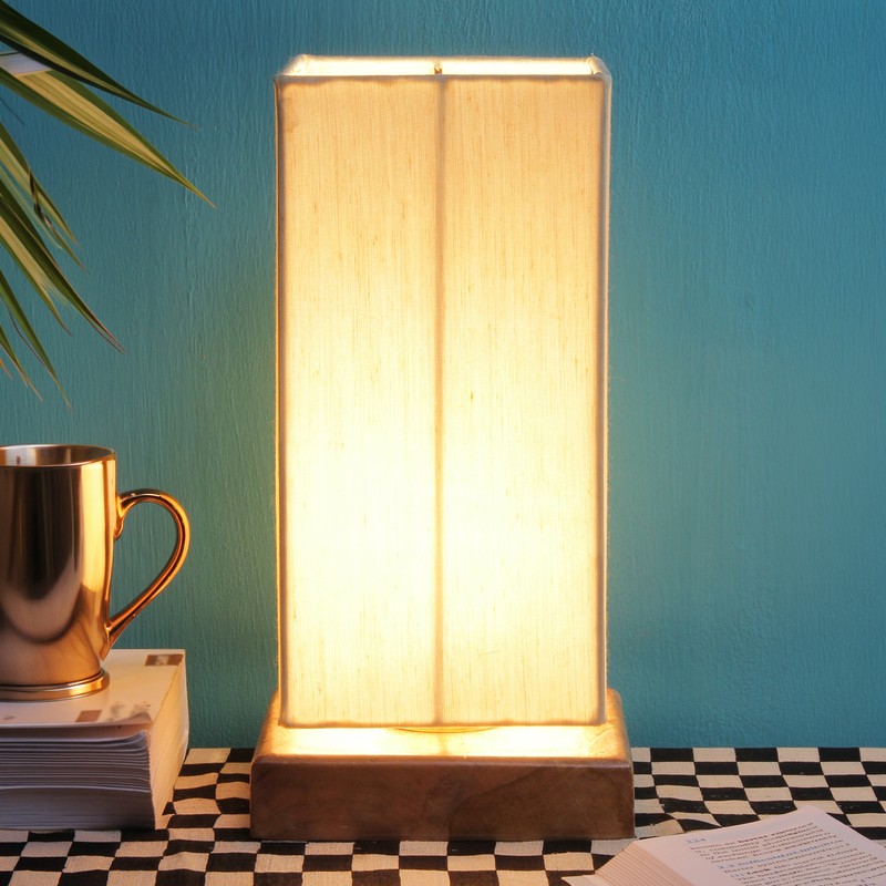 Tignum Wooden Table Lamp - Beige