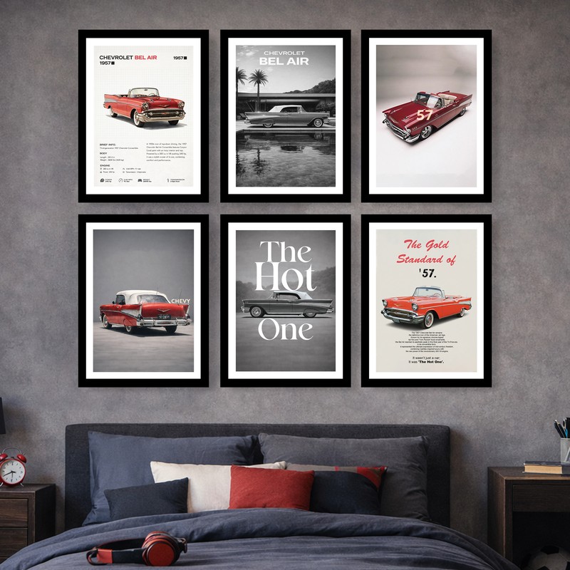 Classic Drive Wall Art - Set of Six