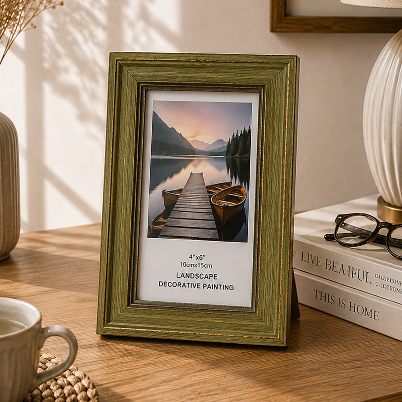 Noir Heritage Picture Photo Frames - Green,Gold
