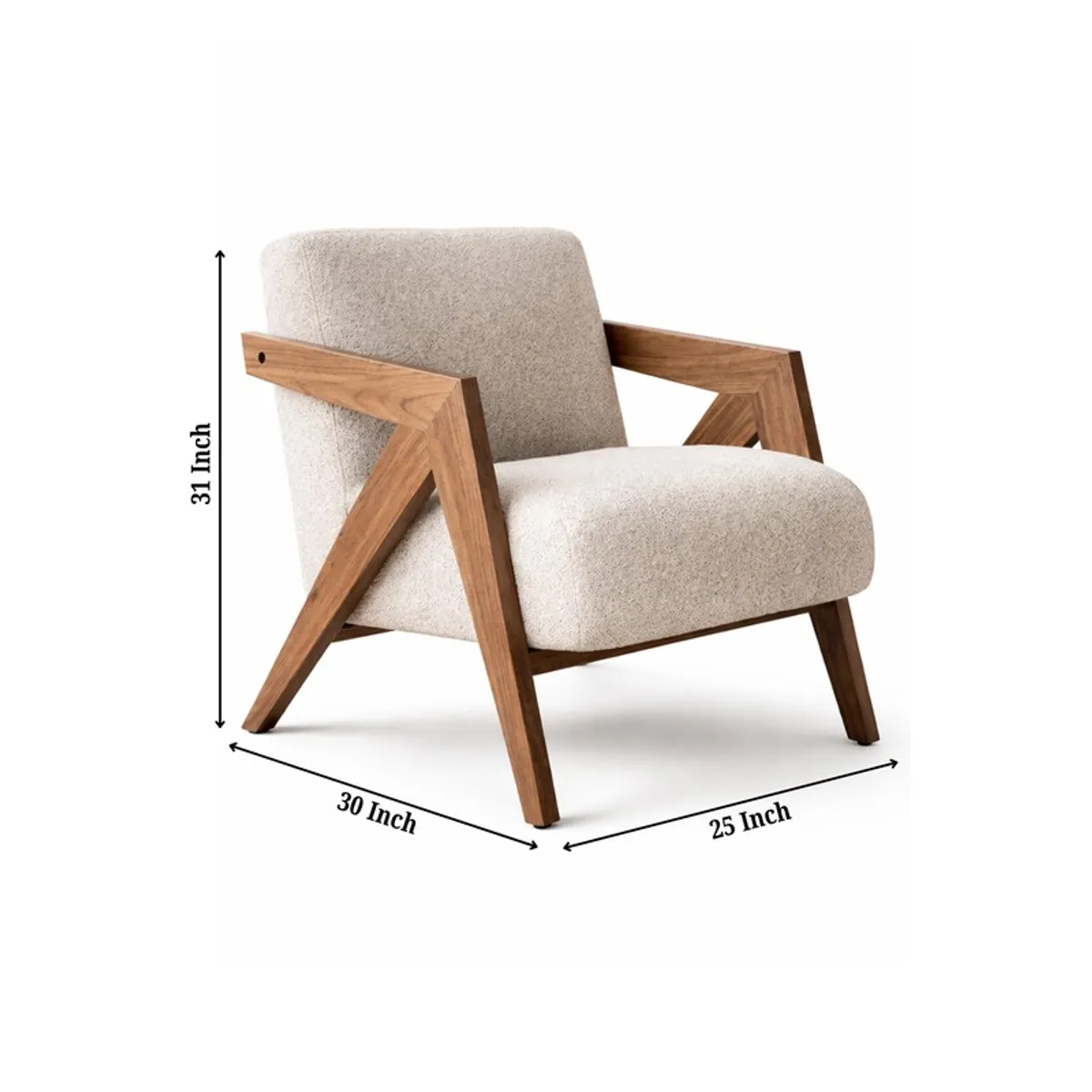 Avenlor accent chair shown with overall height, width and depth dimensions