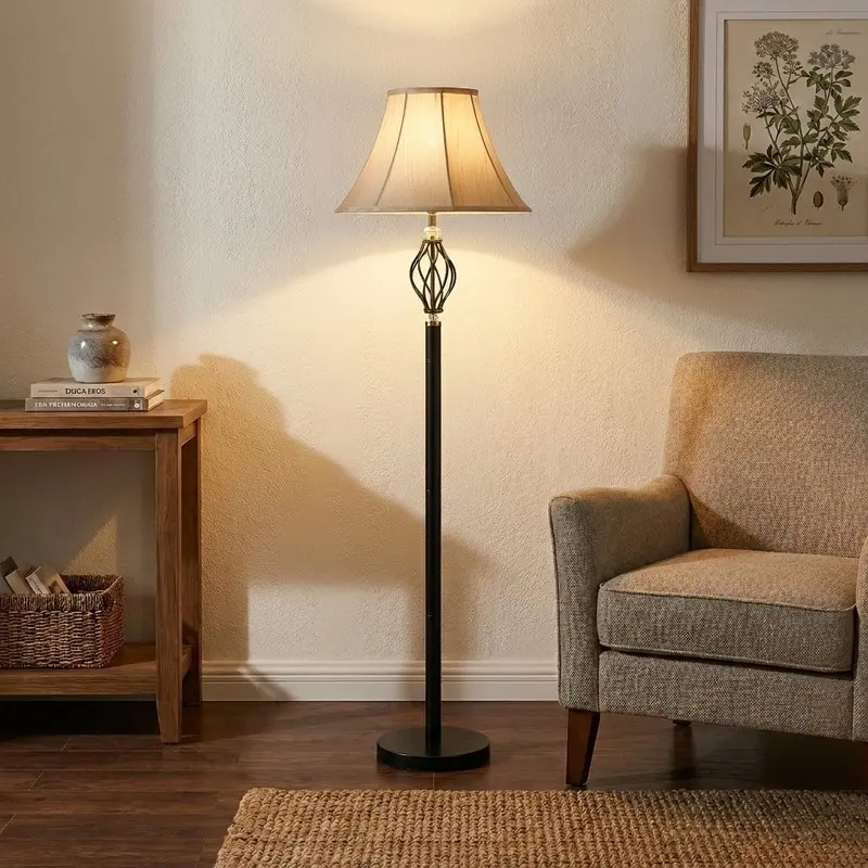 Snow White Cotton Floor Lamp