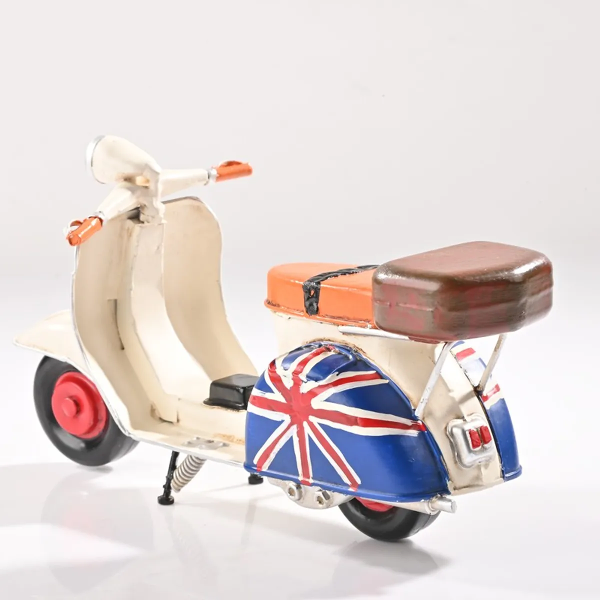 Rear angled view of retro scooter tabletop showpiece