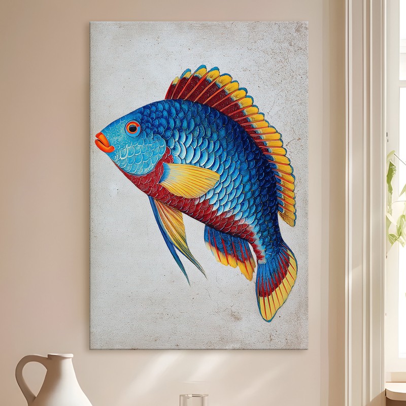 Reef Fish Gallery Wrapped Canvas Wall Painting
