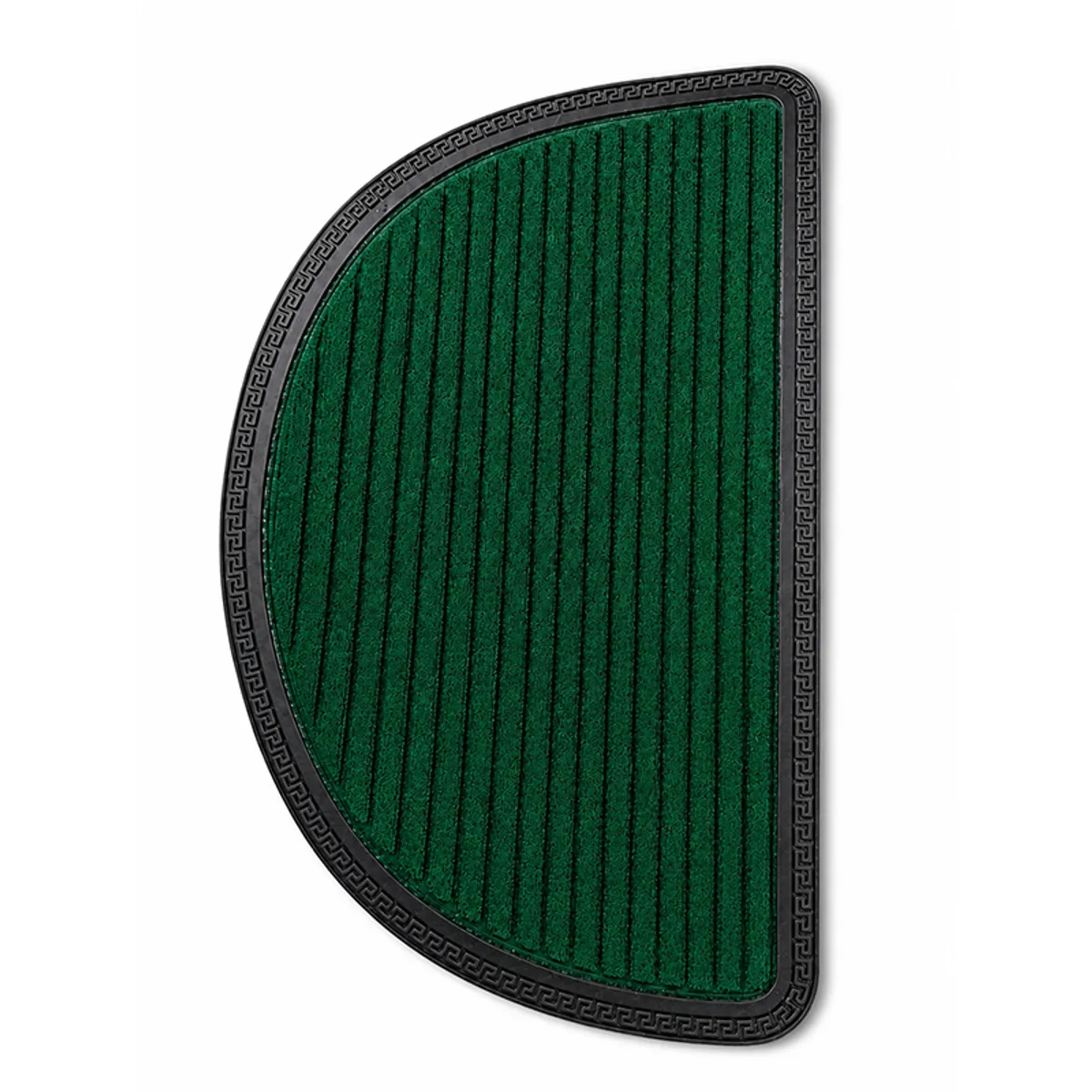 Green free-form door mat shown on a white background