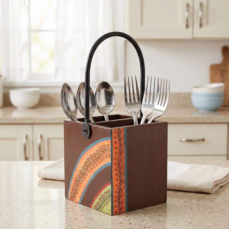 Surya Handcrafted Cutlery Holder