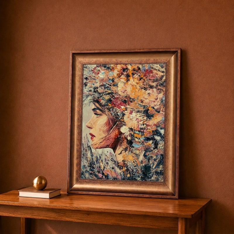 Floral Portrait Canvas Wall Painting