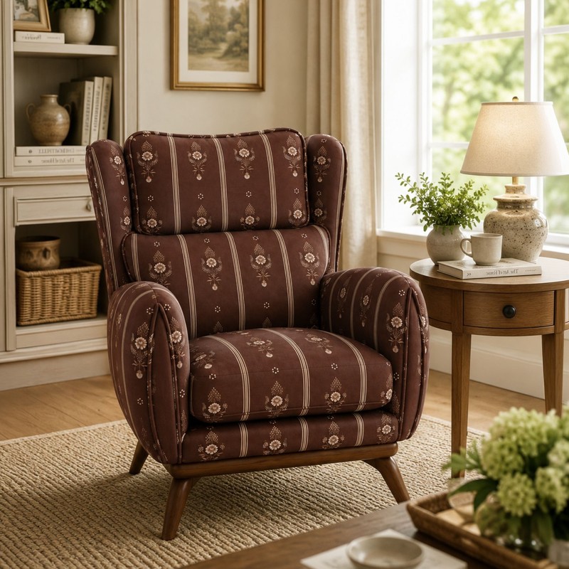 Cosyrest Teak Wood & Suede Lounge Chair