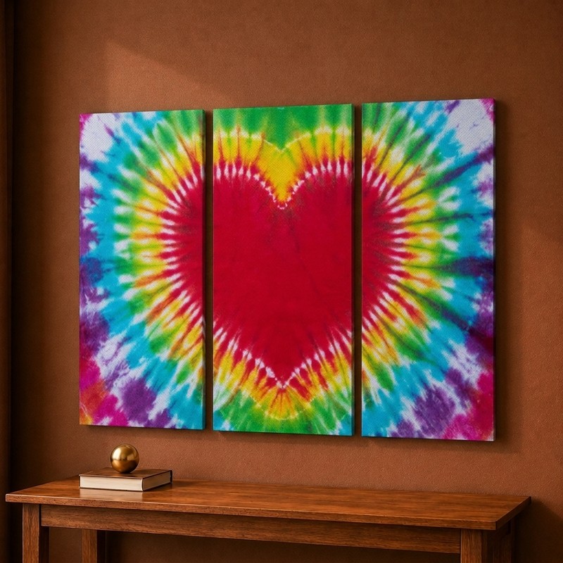 Tie Dye Canvas Wall Painting