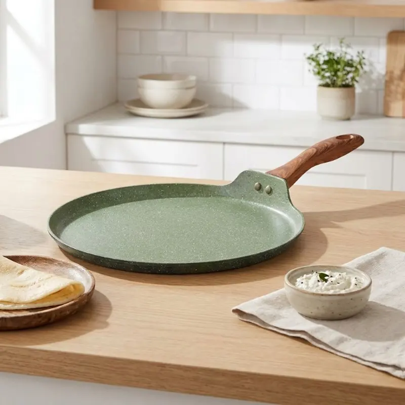 Crisp Edge Induction Safe Non-Stick Aluminium Dosa Tawa - 48 Cm - 48 Cm