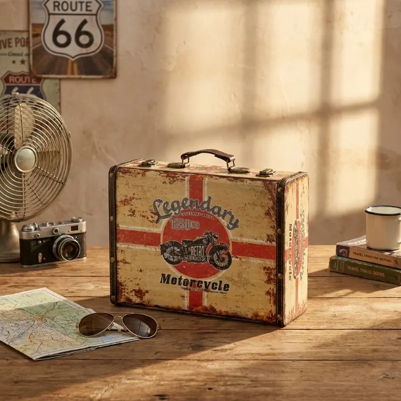 Retro Vault MDF & Canvas Storage Box