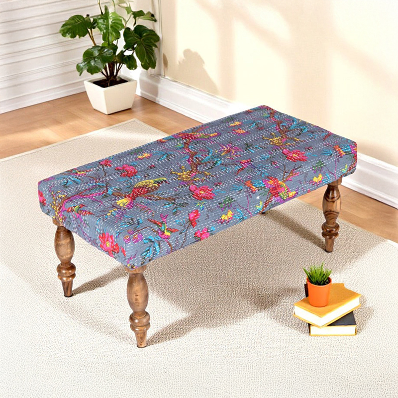 Daxor Sheesham Wooden Bench - Grey