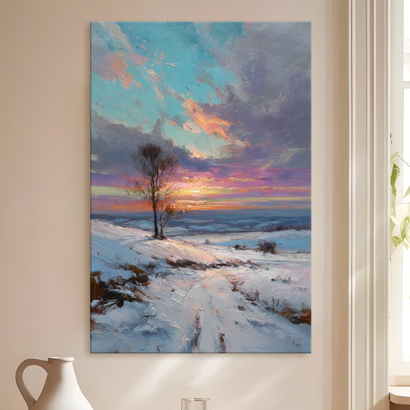 Lone Tree Gallery Wrapped Canvas Wall Painting