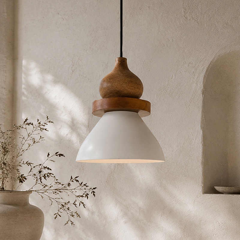 Veyra Rustic Metal Ceiling Lamp - White