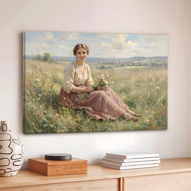 Wildflower Grace Canvas Wall Art - 380 GSM