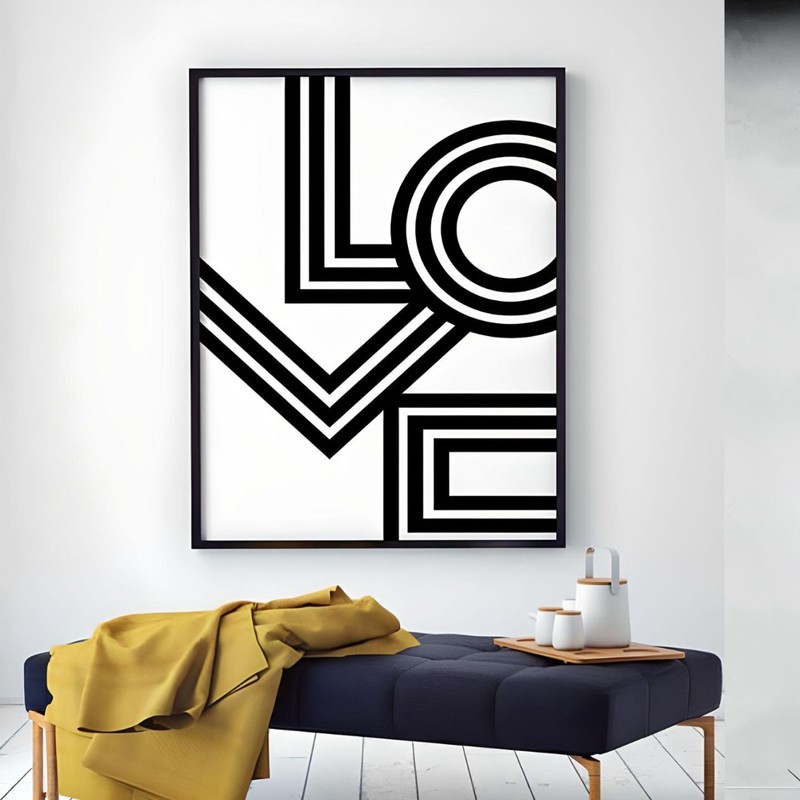 Retro Love Canvas Wall Painting - Small
