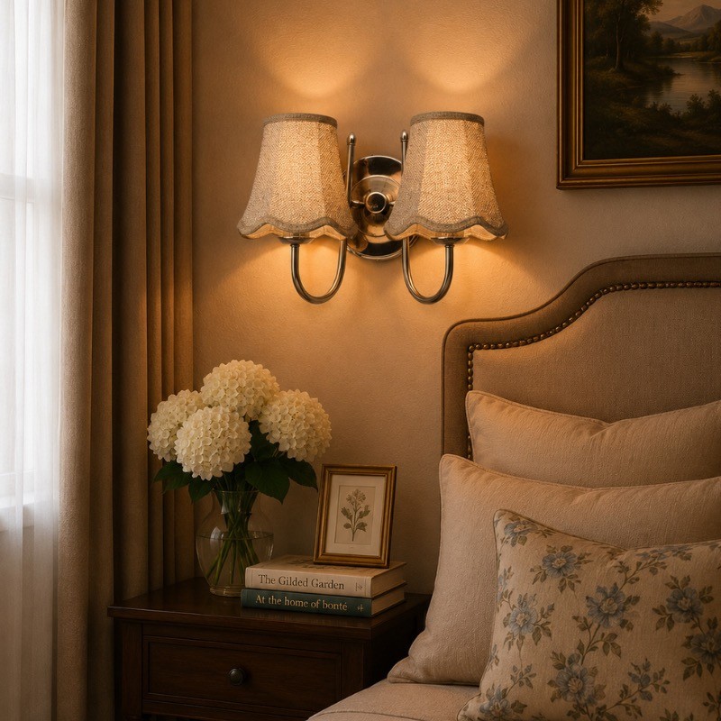 Auremont Duo Jute Wall Lamp - Beige