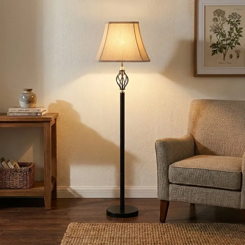 Classic Pleated Cotton Floor Lamp
