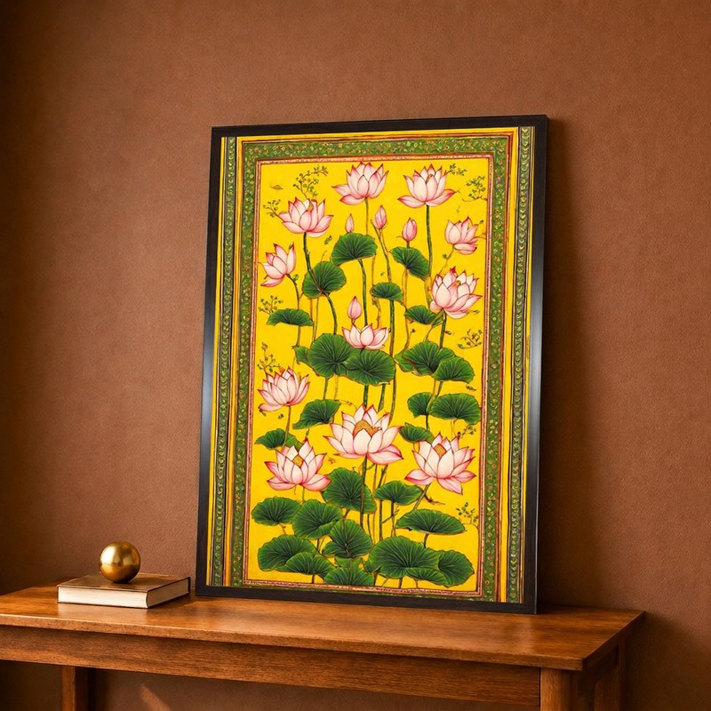 Blooming Lotus Garden Canvas Wall Painting