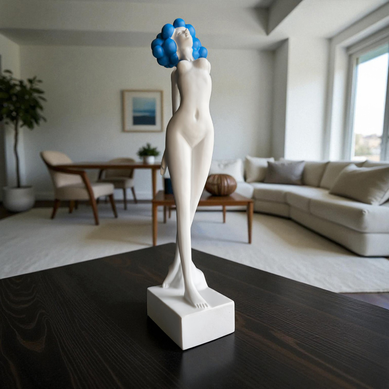 Curl Silhouette Showpiece - White
