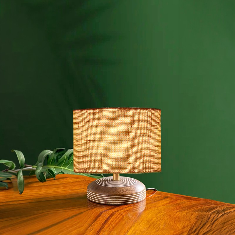 Cincture Wooden Table Lamp - Grey