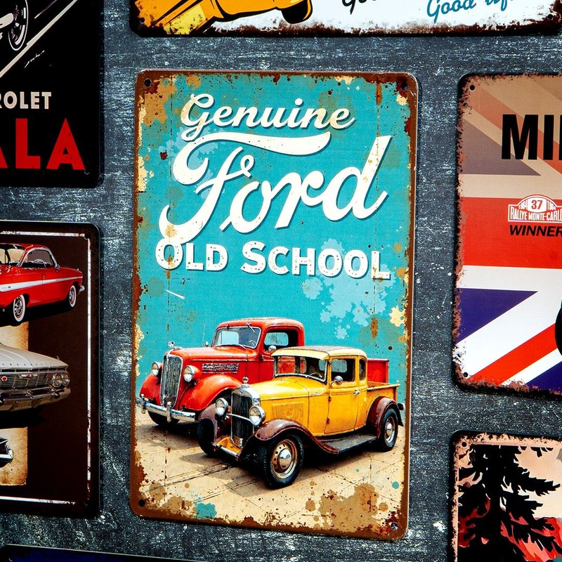 Ford Old School Metal Wall Accent