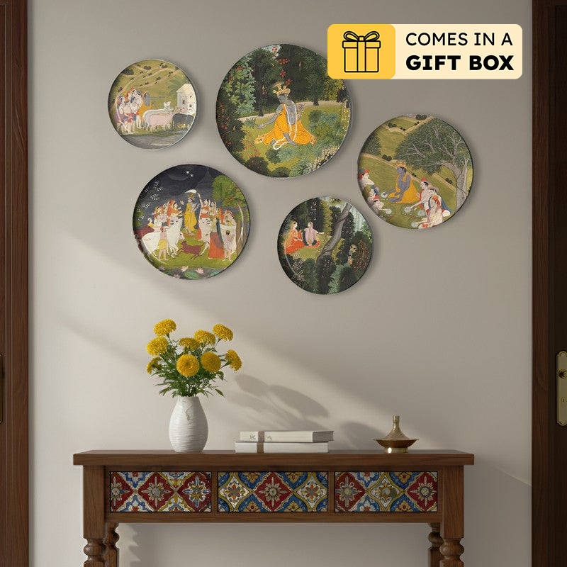 Pastoral Harmony Wall Plates - Set Of Five - Bundles