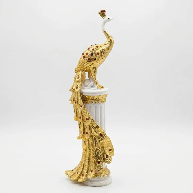 Gold and white figurative showpiece on a white background