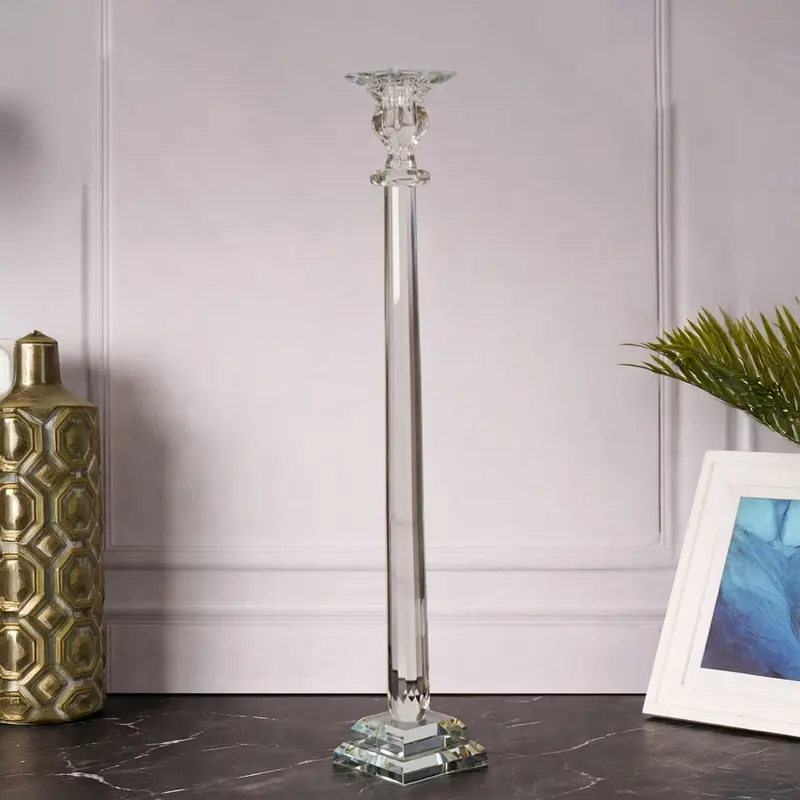 Pillar Crystal Candle Holder - Large