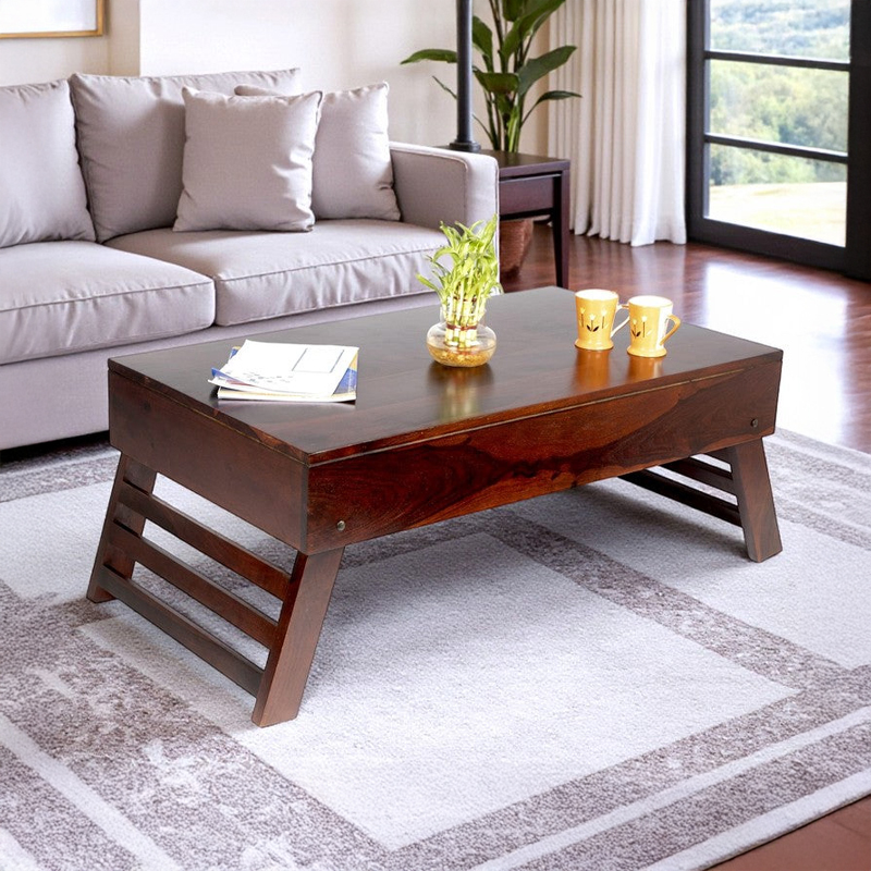 Arvion Sheesham Wooden Center Table - Brown