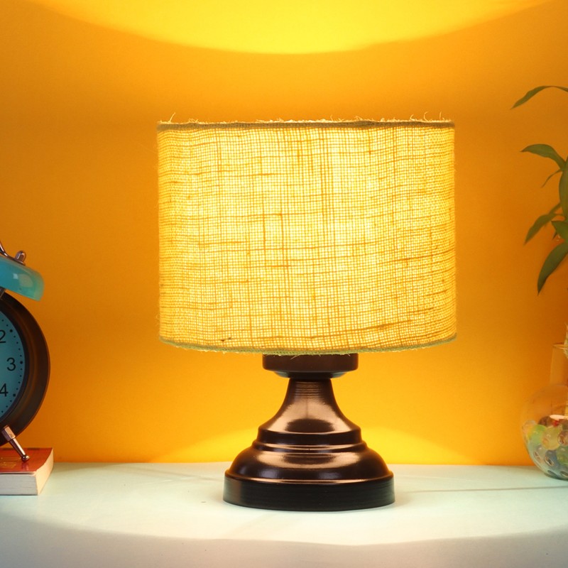 Viridula Jute Table Lamp - Yellow
