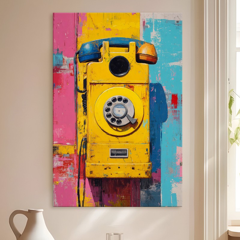 Yellow Rotary Gallery Wrapped Canvas Wall Painting