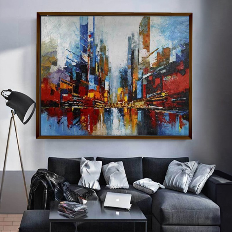 Urban Reflections Canvas Wall Painting