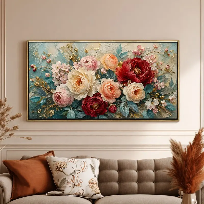 Vintage Floral Garden Symphony Canvas Wall Painting
