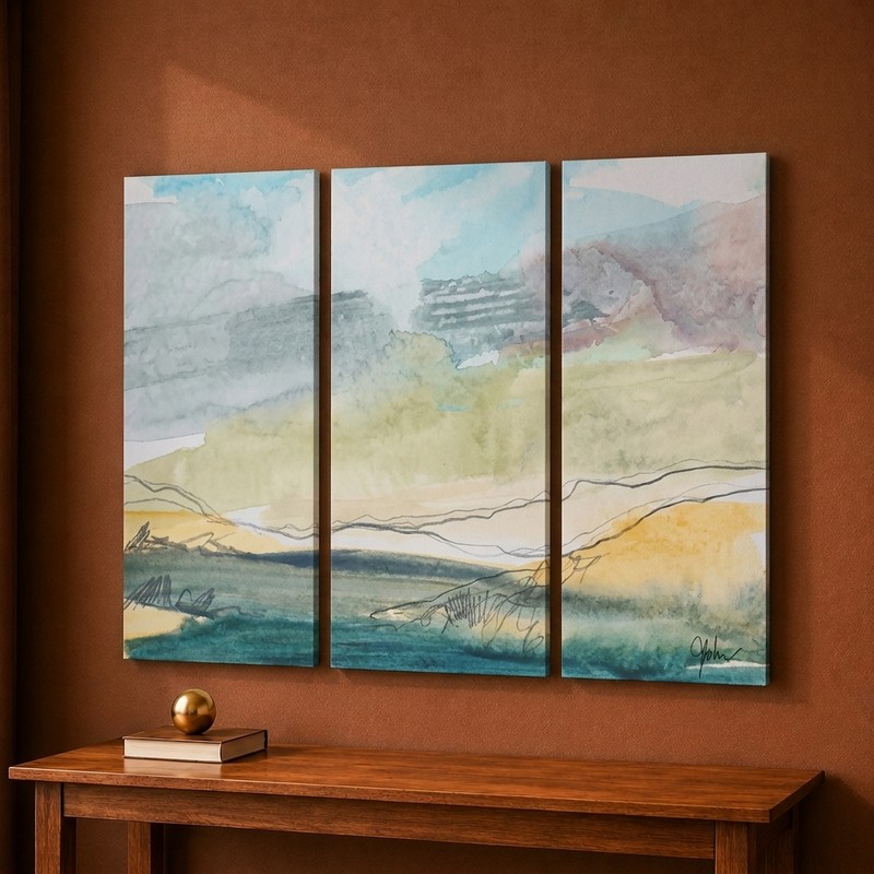 Pastel Horizon Landscape Canvas Wall Painting