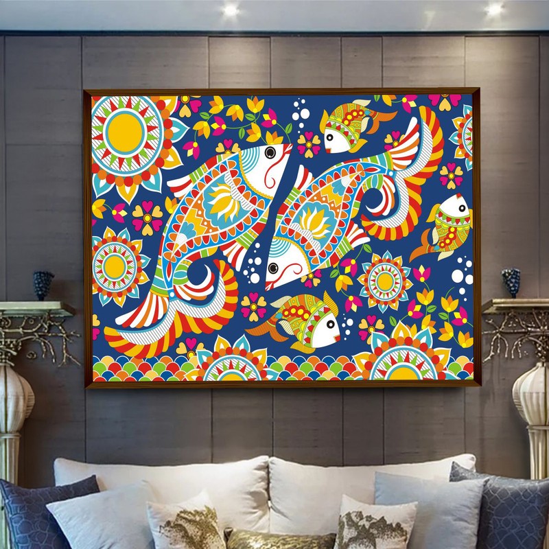 Matsyika Canvas Wall Painting