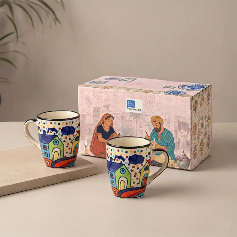 Sweet Ceramic Coffee Mug (270 mL Each) - Set of Two