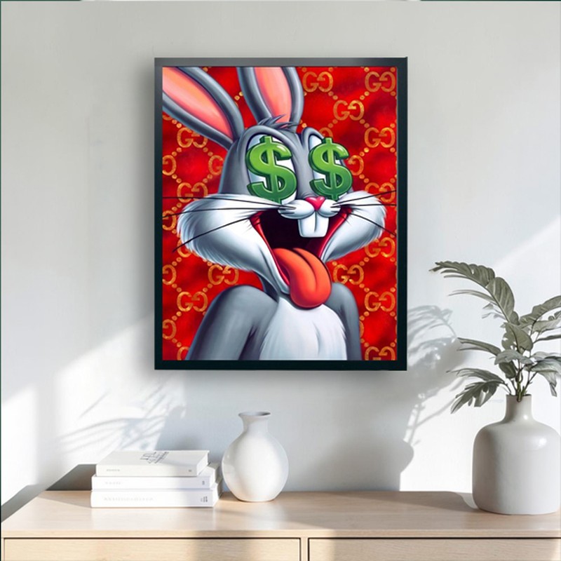 Gucci Bugs Bunny Wall Painting With Frame